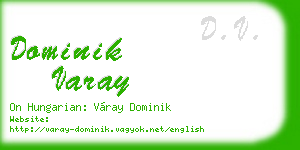 dominik varay business card